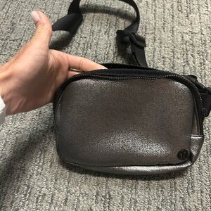 lululemon athletica Black and Silver Belt Bag